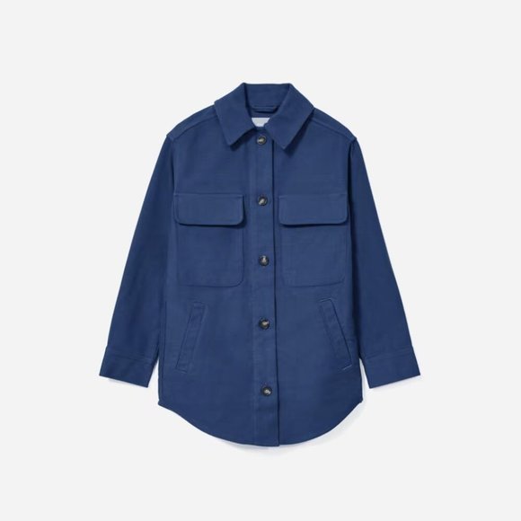 Everlane The Oversized Shirt Jacket, Deep Blue, Size S - Picture 7 of 7